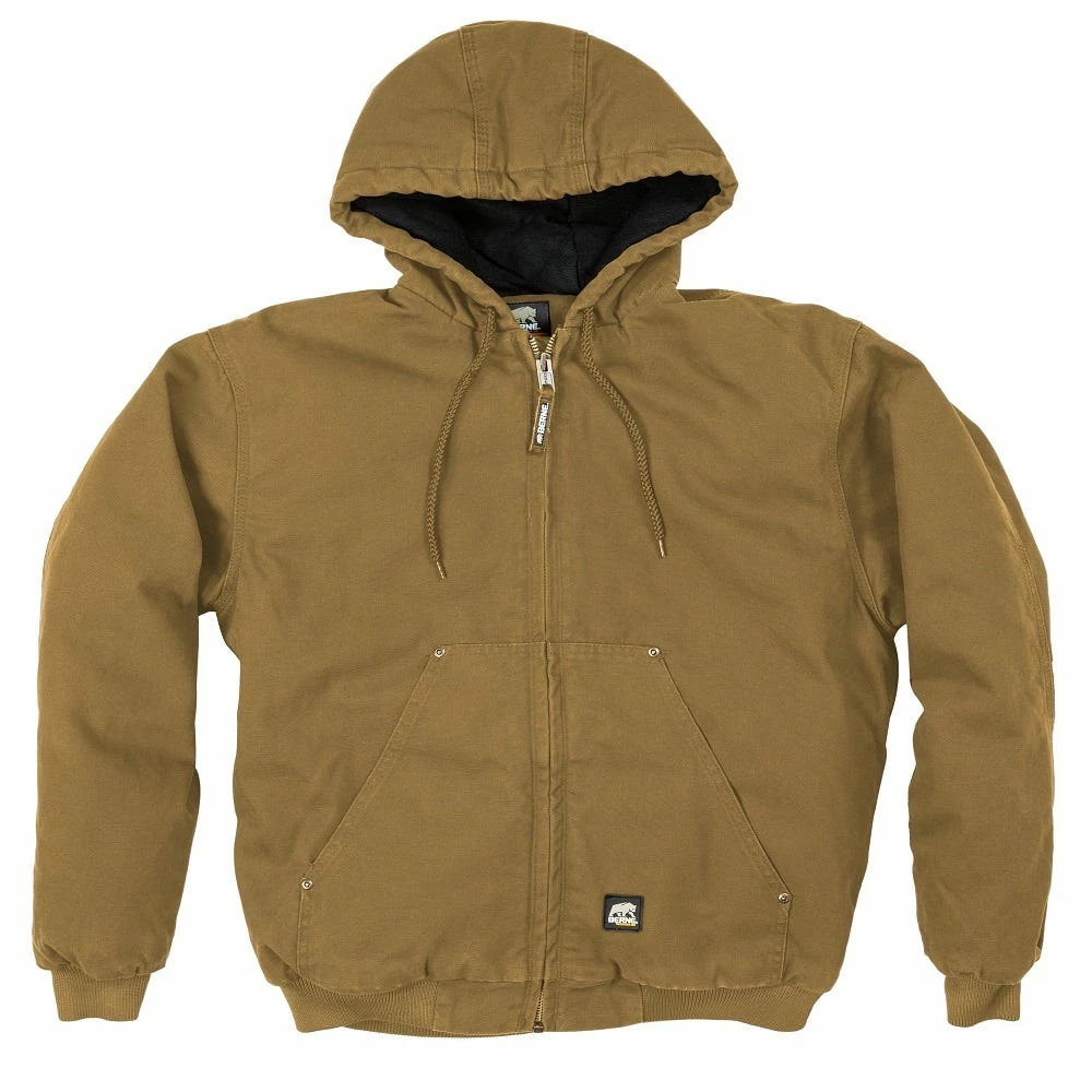 Lincoln Outfitters Men's Flex Washed Duck Sherpa Lined Hooded Jacket Brown - RLHJ317HKY - Jackets 3 Lincoln Outfitters Men's Flex Washed Duck Sherpa Lined Hooded Jacket Brown - RLHJ317HKY - Jackets