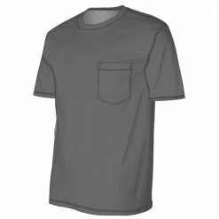 Lincoln Outfitters Men's Heavyweight Relaxed Fit Short Sleeve Pocket Tee Steel Grey - LOPK-01R-SGY - Pocket T-Shirt