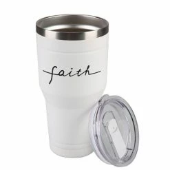 Lincoln Outfitters "Faith" 30 oz. Religious Tumbler, White - 89-644-0204 - Tumblers -Lincoln Outfitters Store 45a591717b3a04889b48a22d8769b5985c50c806 32631067 3