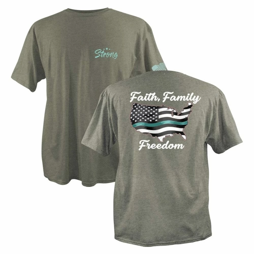 Lincoln Outfitters Strong Ladies Faith Family Green Short Sleeve T-Shirt - SGL-38 - T-Shirts 3 Lincoln Outfitters Strong Ladies Faith Family Green Short Sleeve T-Shirt - SGL-38 - T-Shirts