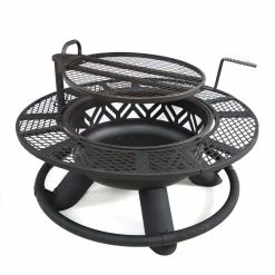 Lincoln Outfitters Steel Fire Pit with BBQ Grate - 90-165-0204 - Fire Pits & Heaters -Lincoln Outfitters Store 9dd38536535261cd43d28b40d1f9284efd8e748f 32150005 3
