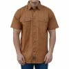 Lincoln Outfitters Men's Short Sleeve Flex-Twill Workshirt Brown - LOWS-E0218-242 - T-Shirts