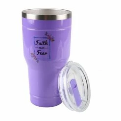Lincoln Outfitters "Faith Over Fear" 30 oz. Religious Tumbler, Purple - 89-639-0204 - Tumblers -Lincoln Outfitters Store bc47cf53c54ad1263af82e4f7013526cf98ded75 32631062 3