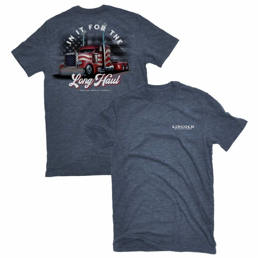 Lincoln Outfitters Men's Tractor Trailer Short Sleeve T-Shirt - LO-111-DNM - T-Shirts 3 Lincoln Outfitters Men's Tractor Trailer Short Sleeve T-Shirt - LO-111-DNM - T-Shirts